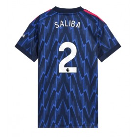Dámské fotbalový oblečení Arsenal William Saliba #2 Venkovní košile 2025-26 Krátkým Rukávem